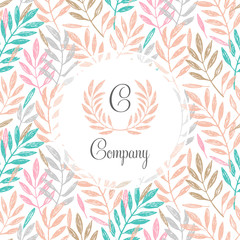 Tropical palm leaves, foliage wreath, round frame. Vector illustration. Tropical jungle palm tree background. Invitation template, greeting card template.