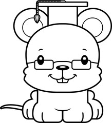 Cartoon Smiling Teacher Mouse