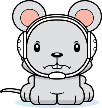Cartoon Angry Wrestler Mouse