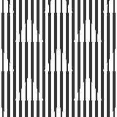 Abstract seamless geometric black and white pattern, narrow and wide lines, triangles