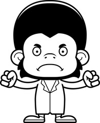 Cartoon Angry Doctor Chimpanzee