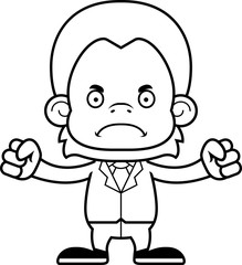 Cartoon Angry Businessperson Orangutan