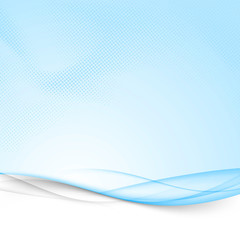 Modern blue folder abstract dotted background layout. Smooth abstract wave border soft futuristic cool smoke swoosh banner