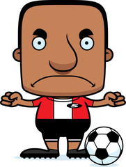 Cartoon Angry Soccer Player Man