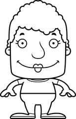 Cartoon Smiling Woman
