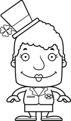 Cartoon Smiling Irish Woman