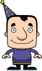 Cartoon Smiling Wizard Man