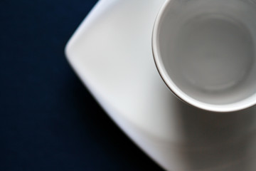 White tea cup, top view.