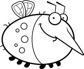 Happy Cartoon Mosquito