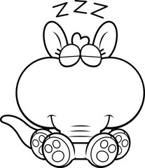 Cartoon Aardvark Napping