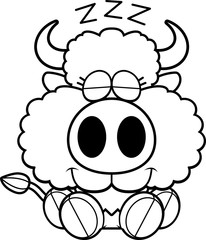 Cartoon Buffalo Napping