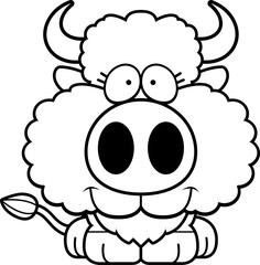Cartoon Buffalo Smiling