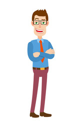 Businessman with arms crossed on his chest