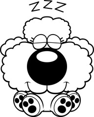 Cartoon Poodle Napping