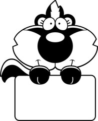 Cartoon Skunk Sign