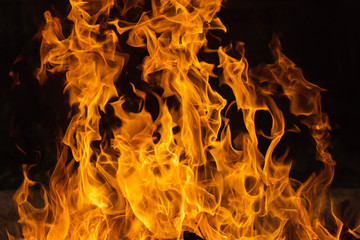 Blazing fire flame background and textured