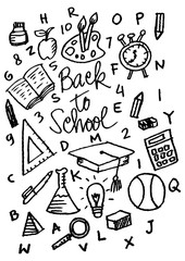 Hand drawn school icon