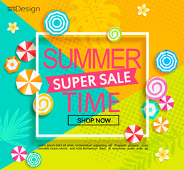 Summer super sale banner.