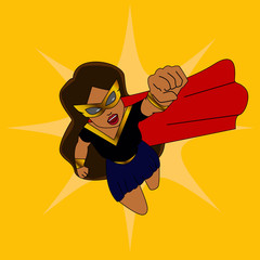 Superhero woman cartoon