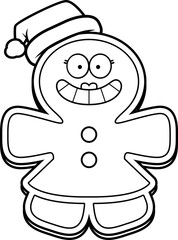 Christmas Cartoon Gingerbread Woman