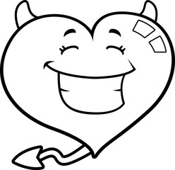 Devil Heart Smiling