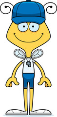 Cartoon Smiling Coach Bee