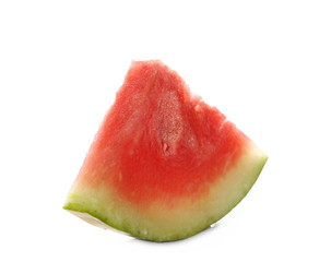 Fresh watermelon slices isolated on white background