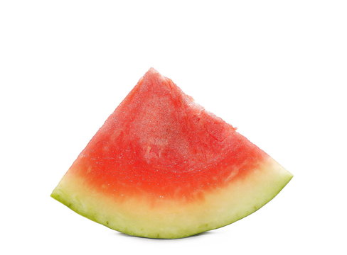 Fresh watermelon slices isolated on white background
