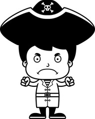 Cartoon Angry Pirate Boy