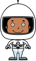 Cartoon Smiling Astronaut Boy