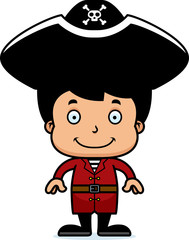 Cartoon Smiling Pirate Boy