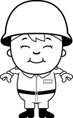 Fototapeta premium Army Soldier Boy