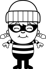 Smiling Cartoon Little Burglar