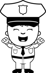 Police Officer Excited