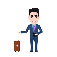 man with luggage bag