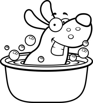 recommend clip art: Cartoon Dog Bath