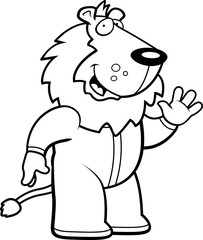 Fototapeta premium Cartoon Lion Pajamas