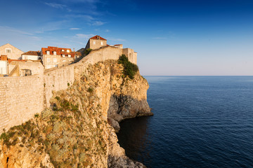 Fototapeta na wymiar wall of the Dubrovnik old town. Croatia