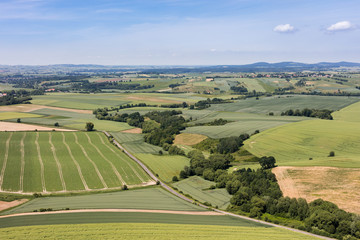 Fototapeta na wymiar aerial view of the village landscape