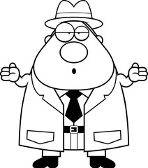 Confused Cartoon Detective