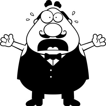 recommend clip art: Scared Cartoon Waiter