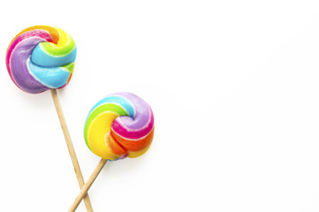 rainbow lollipops