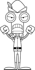 Cartoon Angry Robin Hood Robot