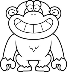 Cartoon Chimp Grin