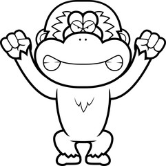 Angry Cartoon Gibbon