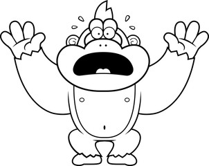 Cartoon Gorilla Panicking