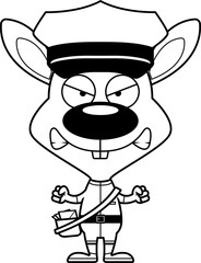 Cartoon Angry Mail Carrier Bunny