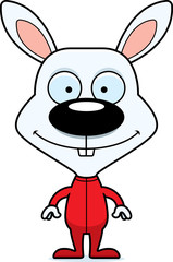 Cartoon Smiling Bunny In Pajamas