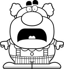 Scared Cartoon Clown