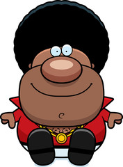 Cartoon Disco Man Sitting